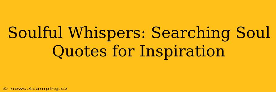 Soulful Whispers: Searching Soul Quotes for Inspiration