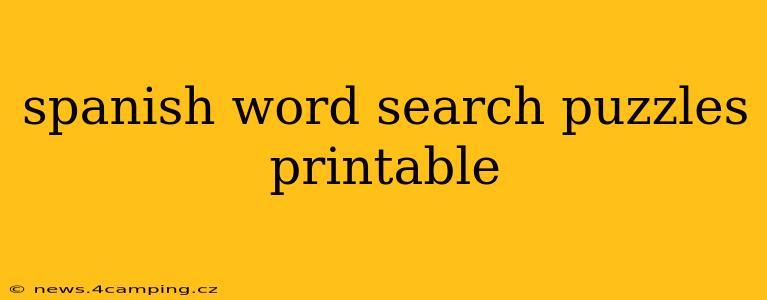 spanish word search puzzles printable