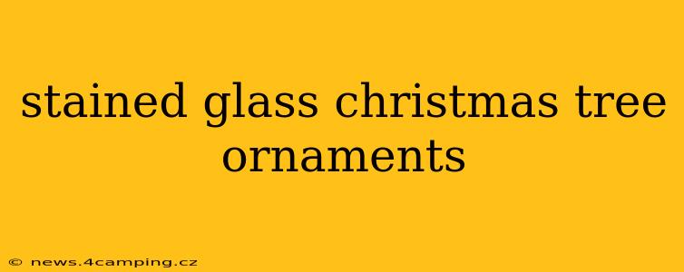 stained glass christmas tree ornaments