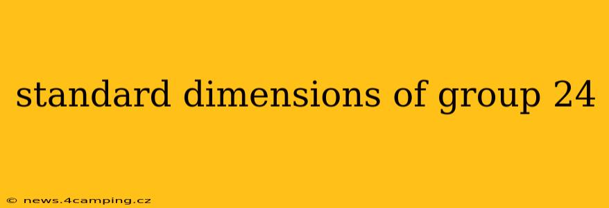standard dimensions of group 24