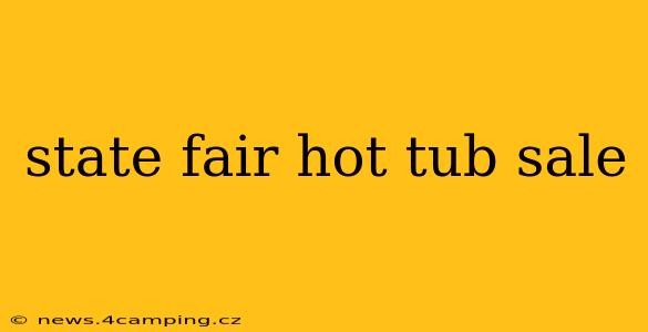 state fair hot tub sale