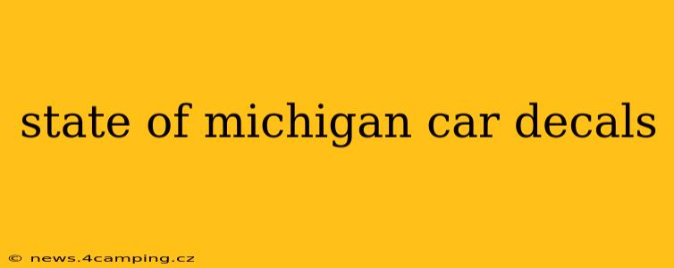 state of michigan car decals