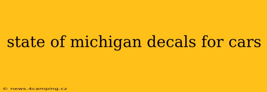 state of michigan decals for cars