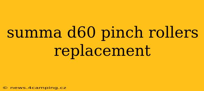 summa d60 pinch rollers replacement