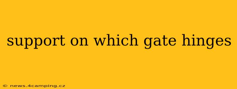 support on which gate hinges