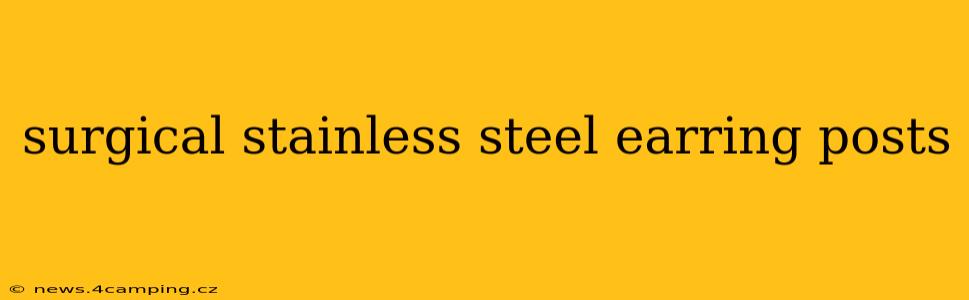 surgical stainless steel earring posts