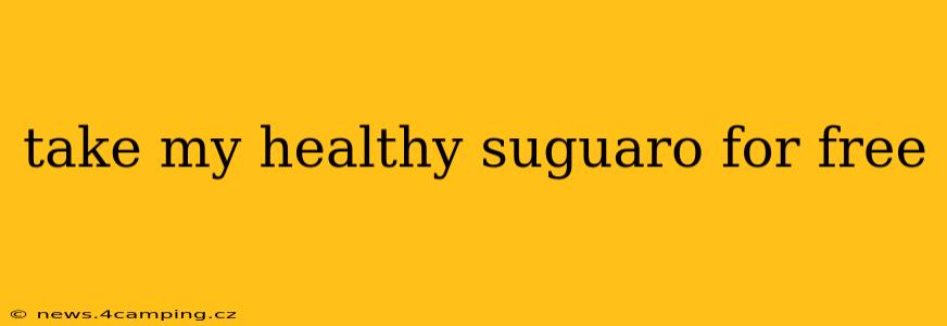 take my healthy suguaro for free
