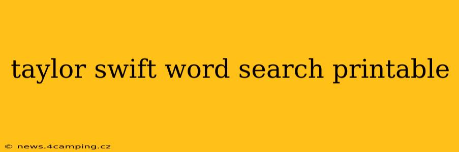taylor swift word search printable