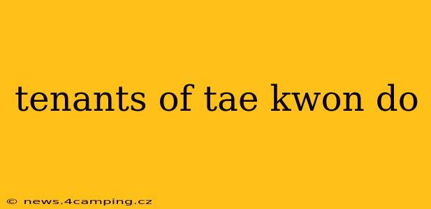 tenants of tae kwon do