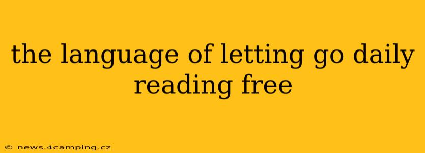 the language of letting go daily reading free