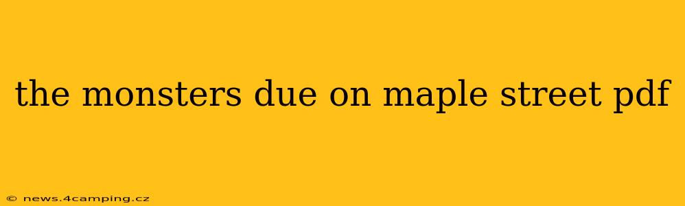 the monsters due on maple street pdf