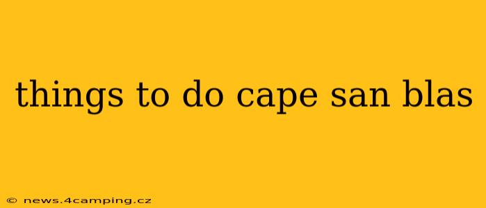 things to do cape san blas