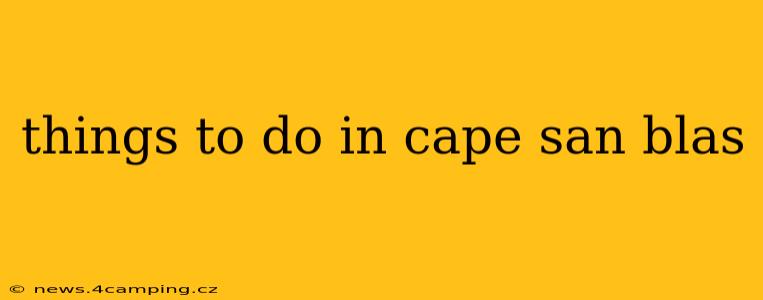 things to do in cape san blas