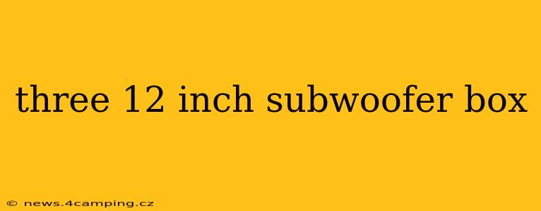 three 12 inch subwoofer box