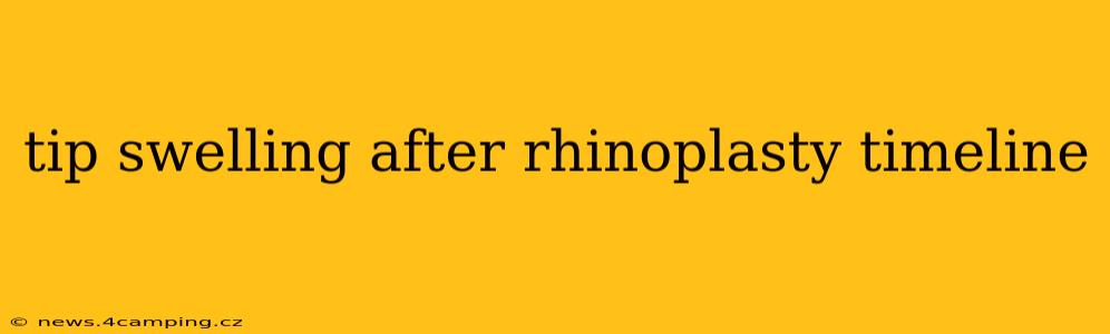 tip swelling after rhinoplasty timeline
