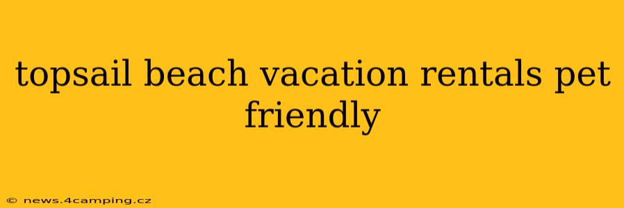 topsail beach vacation rentals pet friendly