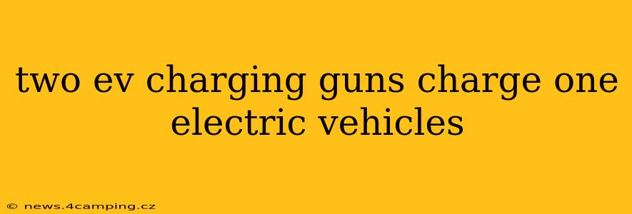 two ev charging guns charge one electric vehicles