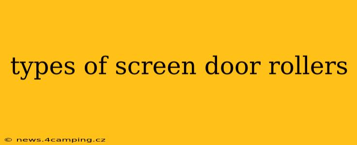 types of screen door rollers