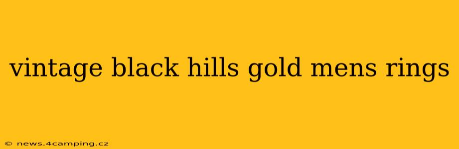 vintage black hills gold mens rings