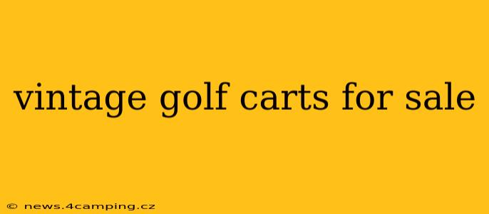 vintage golf carts for sale