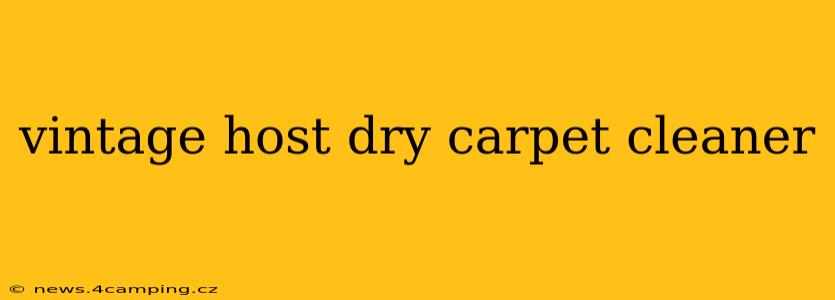 vintage host dry carpet cleaner