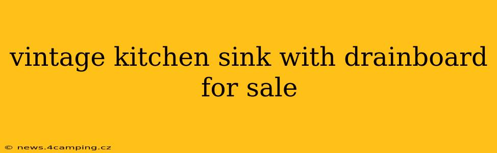 vintage kitchen sink with drainboard for sale