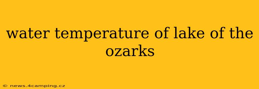 water temperature of lake of the ozarks