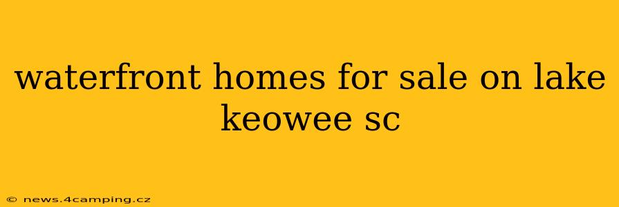 waterfront homes for sale on lake keowee sc