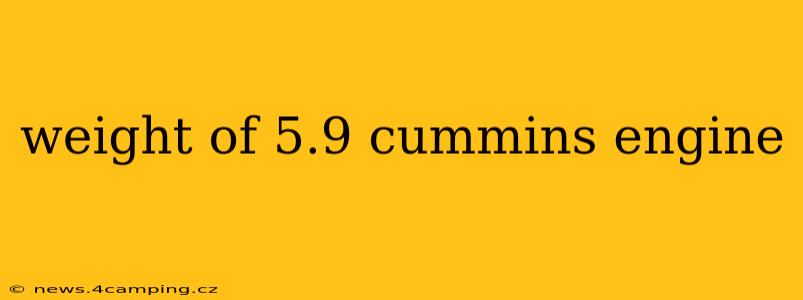 weight of 5.9 cummins engine