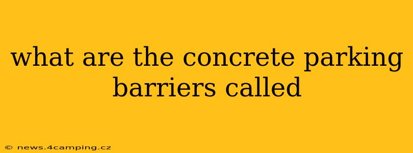 what are the concrete parking barriers called