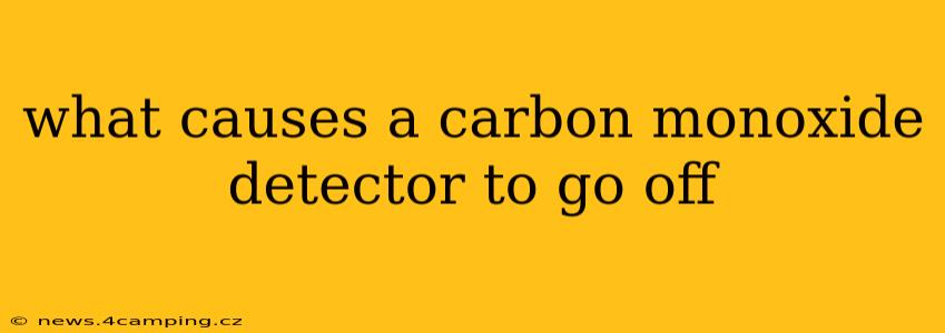 what causes a carbon monoxide detector to go off
