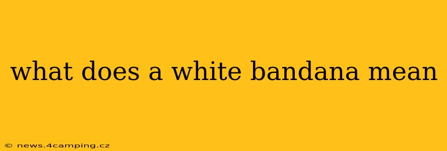 what does a white bandana mean