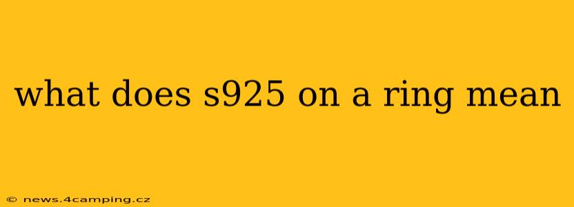 what does s925 on a ring mean