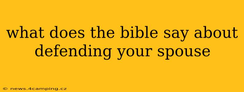 what does the bible say about defending your spouse