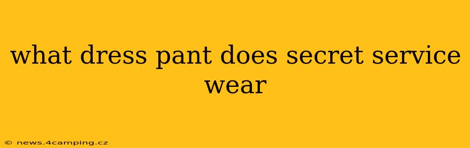 what dress pant does secret service wear