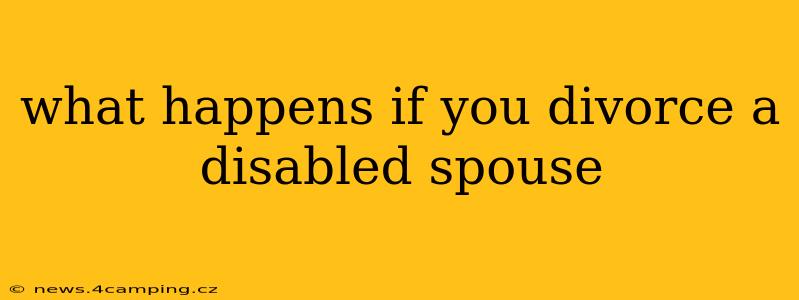 what happens if you divorce a disabled spouse