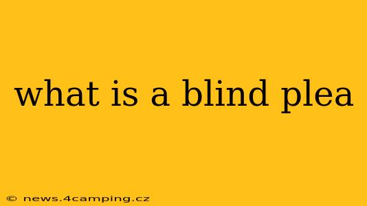 what is a blind plea