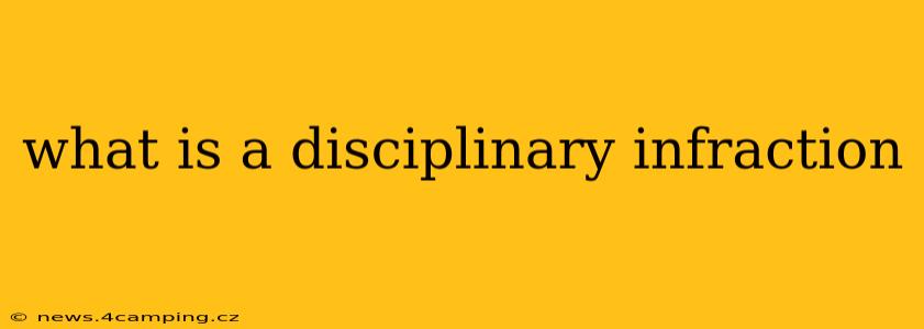 what is a disciplinary infraction