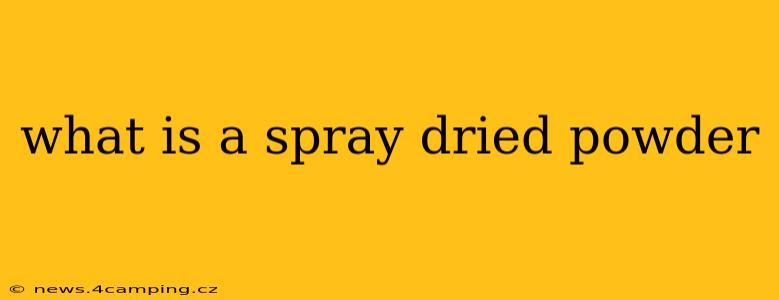 what is a spray dried powder