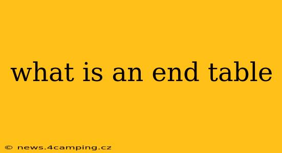 what is an end table
