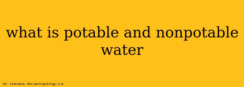 what is potable and nonpotable water