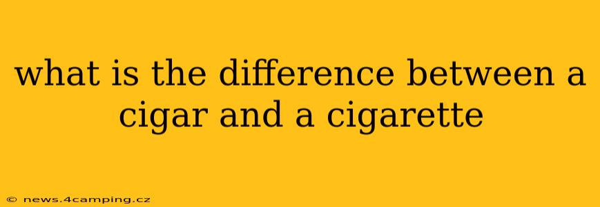 what is the difference between a cigar and a cigarette