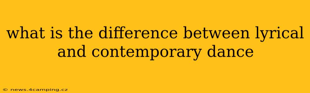 what is the difference between lyrical and contemporary dance