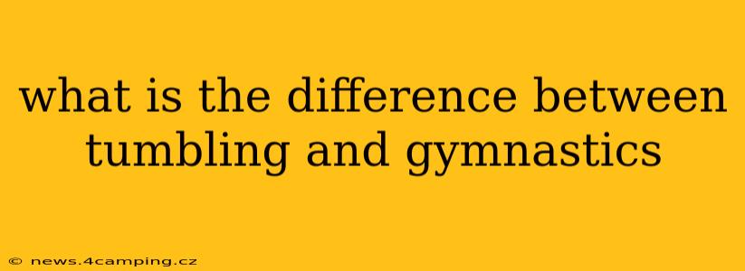 what is the difference between tumbling and gymnastics
