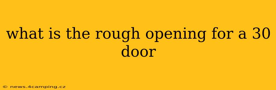 what is the rough opening for a 30 door