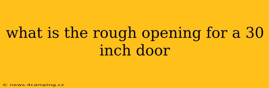 what is the rough opening for a 30 inch door