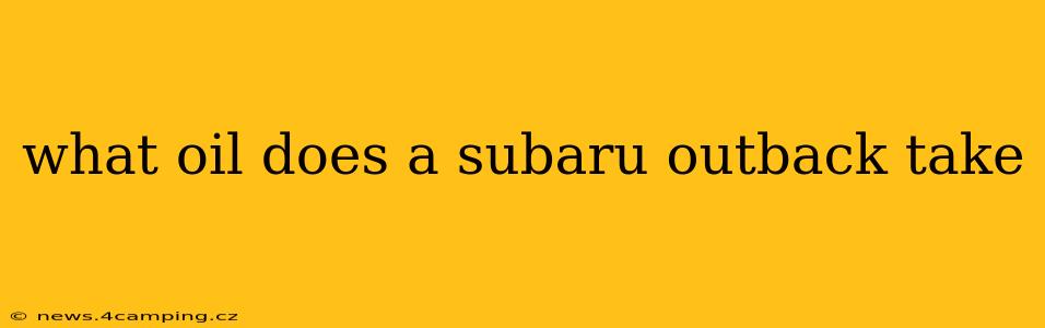 what oil does a subaru outback take