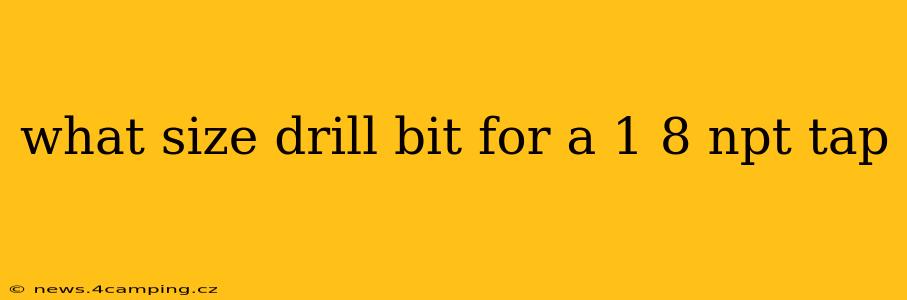 what size drill bit for a 1 8 npt tap