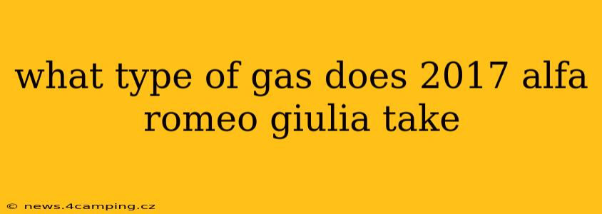 what type of gas does 2017 alfa romeo giulia take