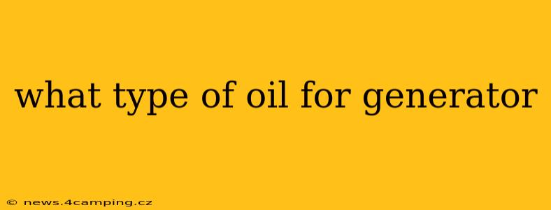 what type of oil for generator